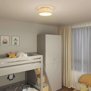 Taklampa med strålkastare Grå 30 x 30 x 13,5 cm tyg