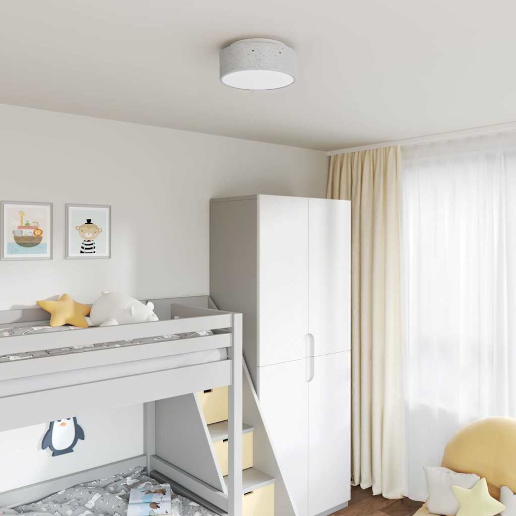 Taklampa med strålkastare Grå 30 x 30 x 13,5 cm tyg