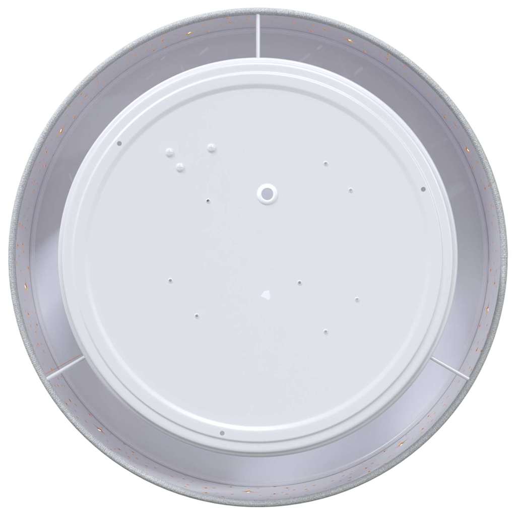 Taklampa med strålkastare Grå 30 x 30 x 13,5 cm tyg