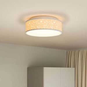 Taklampa med strålkastare Grå 38 x 38 x 13,5 cm tyg