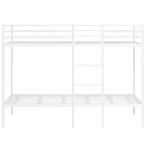 Våningssäng utan madrass vit 100x200 cm stål