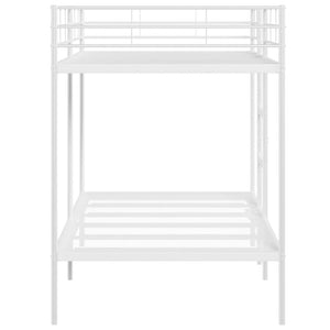 Våningssäng utan madrass vit 100x200 cm stål