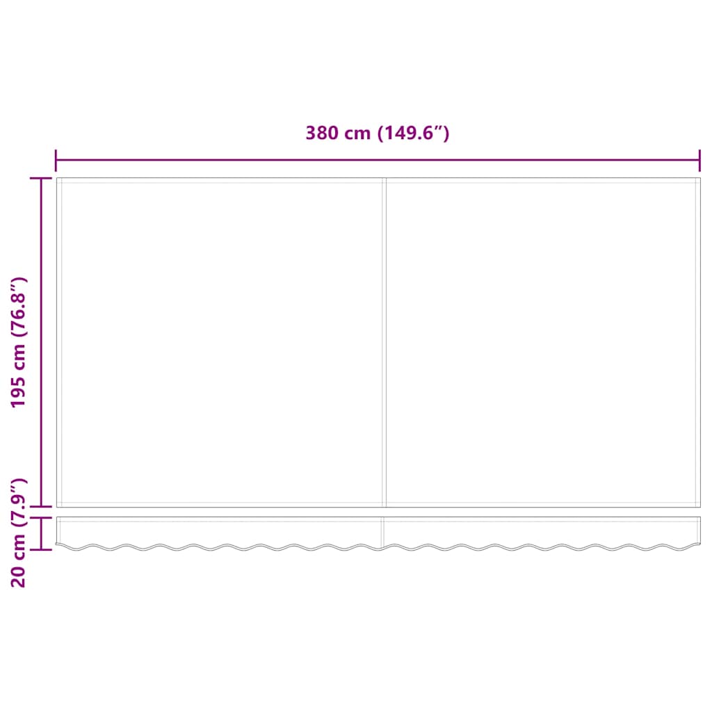 Markisväv Flerfärgsdesign 380 x 195 cm Polyester