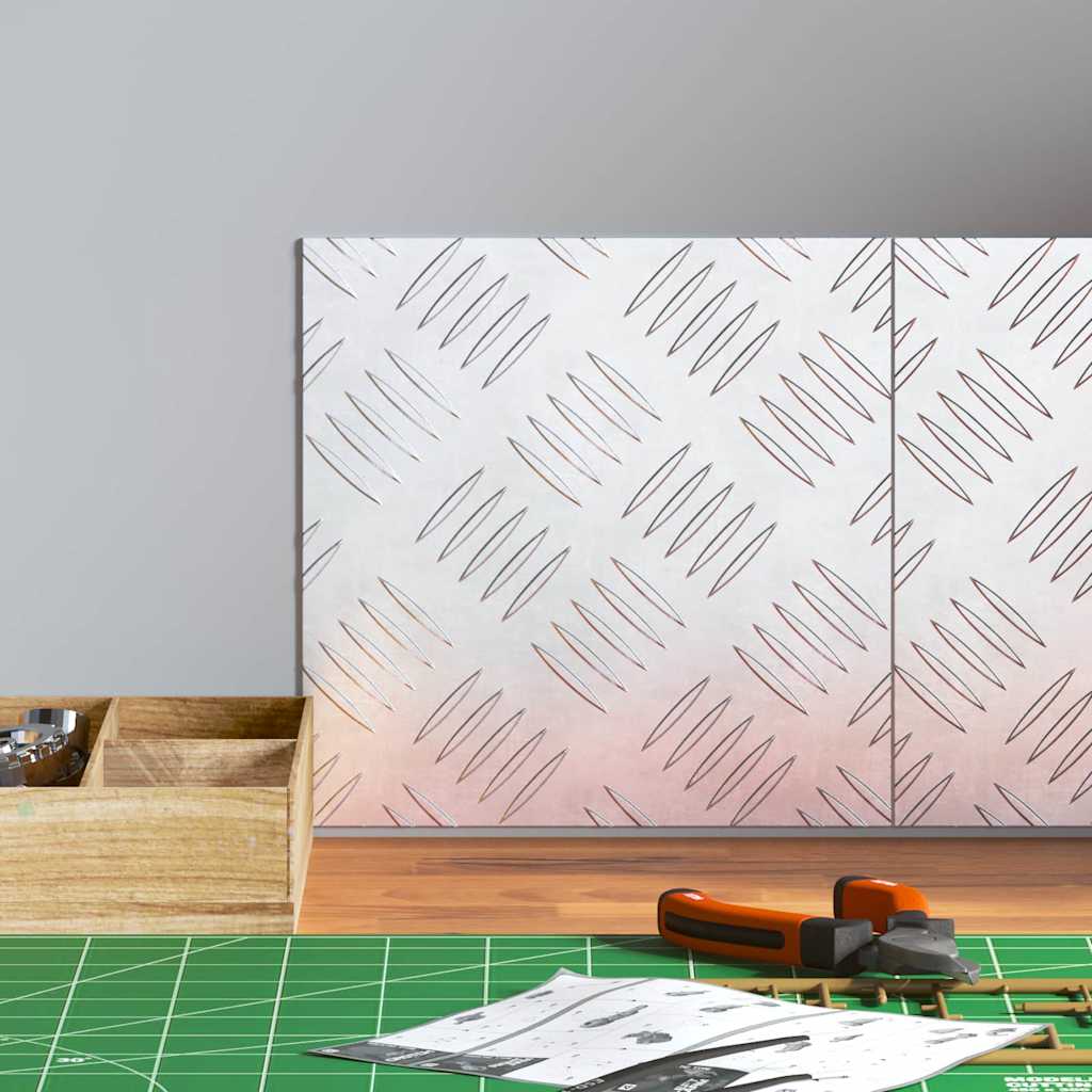 Trappsteg Fyrkantig 2 pcs Silver 20 x 20 cm Aluminium