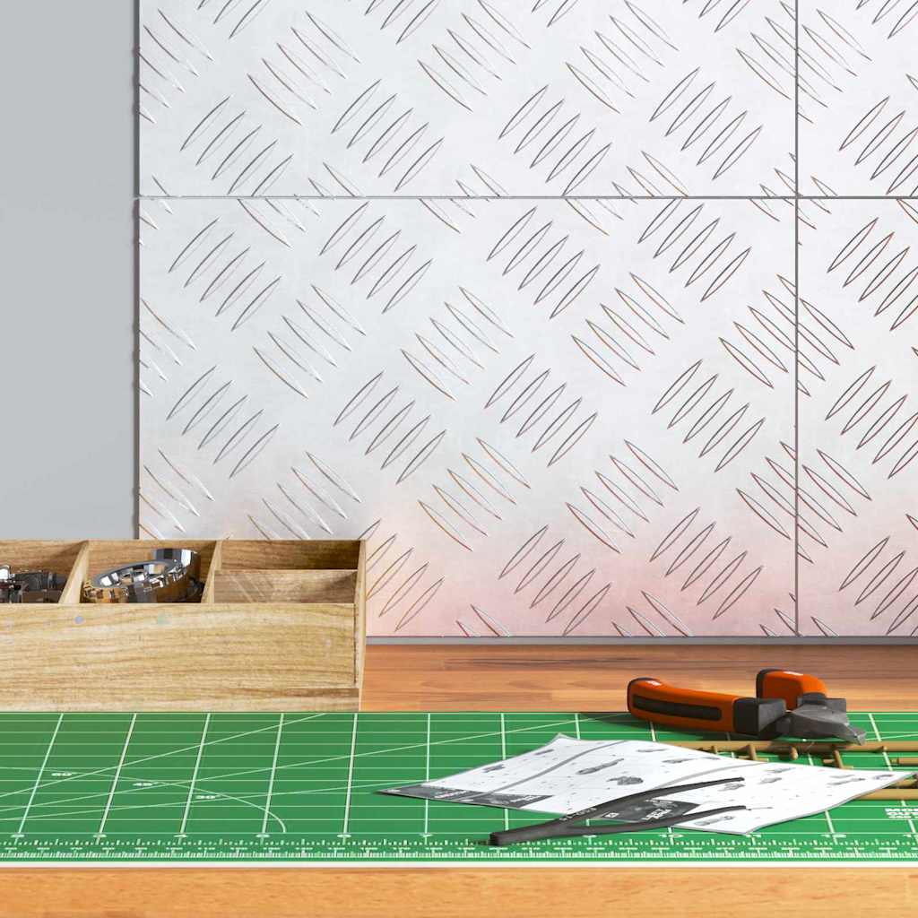 Trappsteg Rektangulär 4 pcs Silver 30 x 20 cm Aluminium