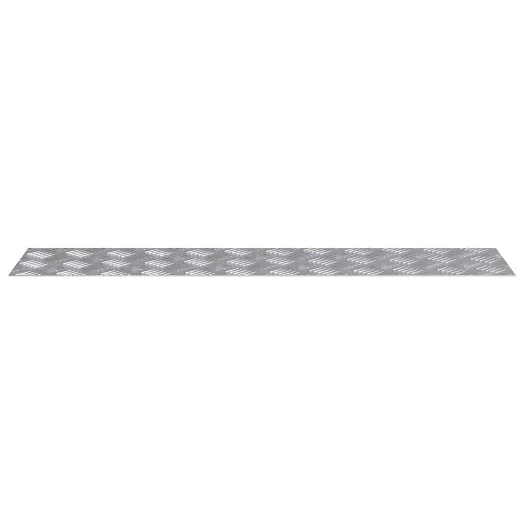 Trappsteg Rektangulär 4 pcs Silver 90 x 20 cm Aluminium