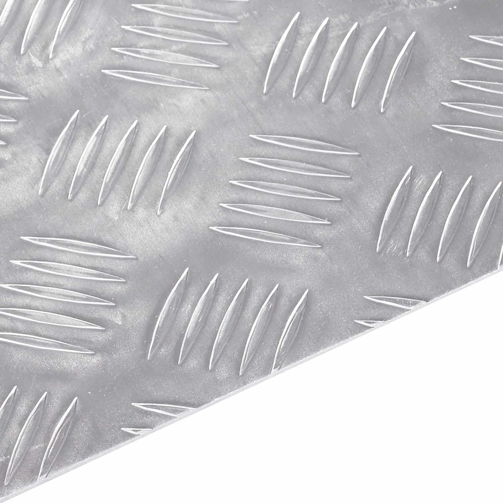 Trappsteg Rektangulär 4 pcs Silver 50 x 25 cm Aluminium