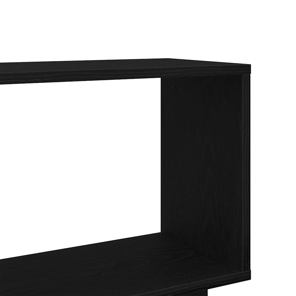 Bokhylla svart ek 80x24x96 cm konstruerat trä