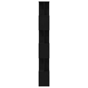 Bokhylla svart ek 80x24x190,5 cm konstruerat trä