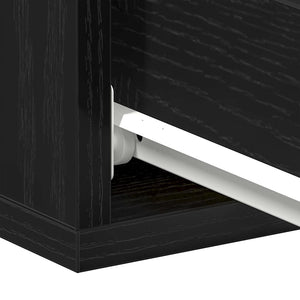 Flytande nattduksbord svart ek 40x32x15 cm konstruerat trä