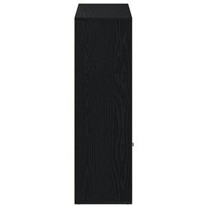 Bokhylla svart ek 98x29x97,5 cm konstruerat trä