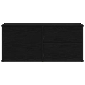 TV-skåp med låda Svart Ek 80 x 34 x 36 cm Konstruerat trä