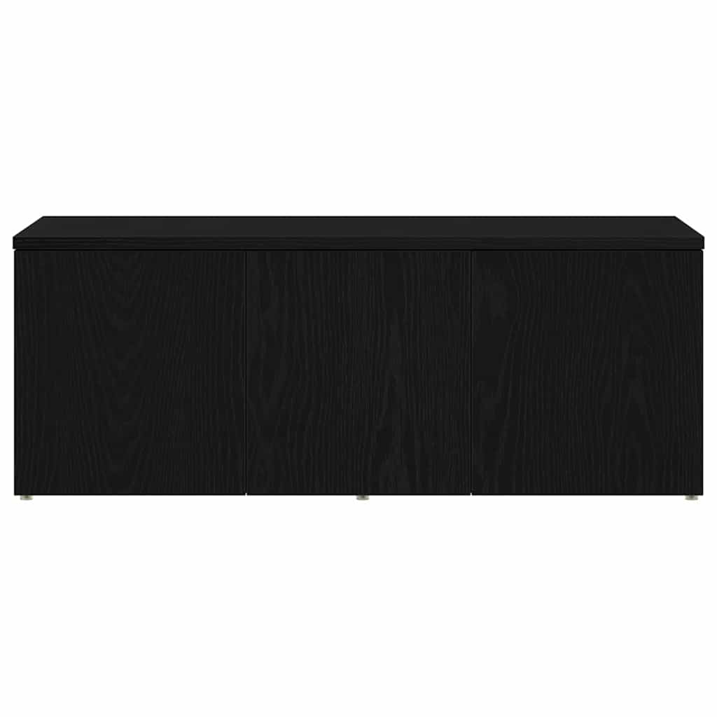 TV-skåp med låda Svart Ek 80x34x30 cm Konstruerat trä