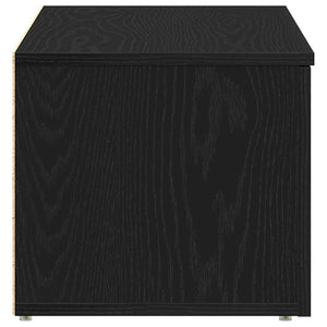 TV-skåp med låda Svart Ek 80x34x30 cm Konstruerat trä