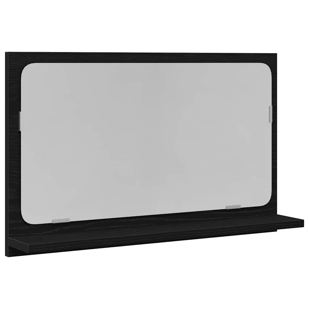 Spegelhylla Svart Ek 60 x 10,5 x 37 cm Konstruerat trä