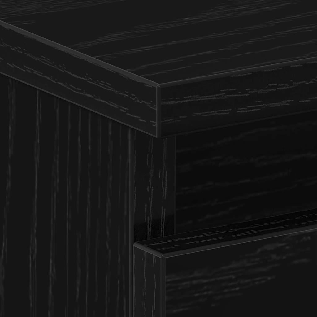 Nattduksbord Svart Ek 40 x 35 x 62,5 cm Konstruerat trä