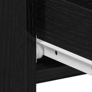 Nattduksbord 2 pcs Svart Ek 40 x 35 x 62,5 cm Konstruerat trä