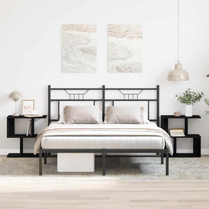 Nattduksbord 2 pcs Svart Ek 50 x 30 x 51,5 cm Konstruerat trä