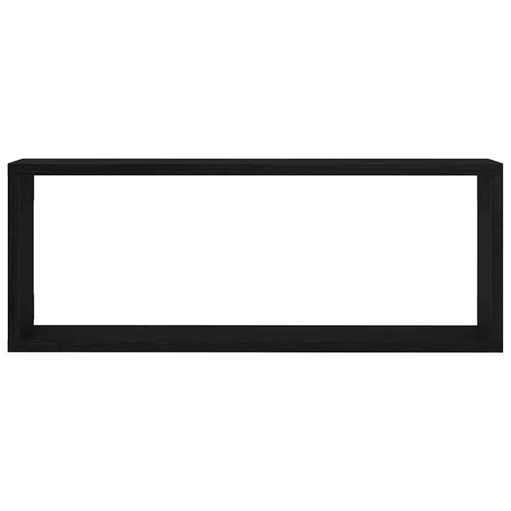 Vägghyllor 6 pcs Svart ek 60 x 15 x 23 cm Konstruerat trä