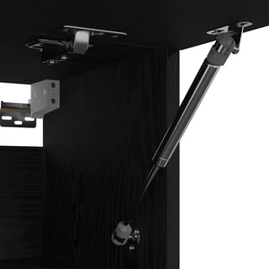 Garderob med låda Svart Ek 100 x 32,5 x 35 cm Konstruerat trä