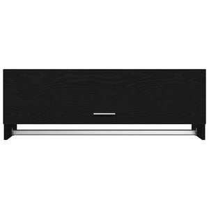 Garderob med låda Svart Ek 100 x 32,5 x 35 cm Konstruerat trä