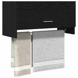 Garderob med låda Svart Ek 70 x 32,5 x 35 cm Konstruerat trä