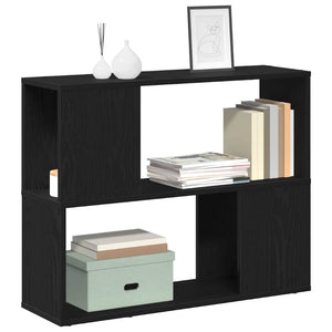 TV-bänkset Svart Ek 80 x 24 x 63 cm Konstruerat trä