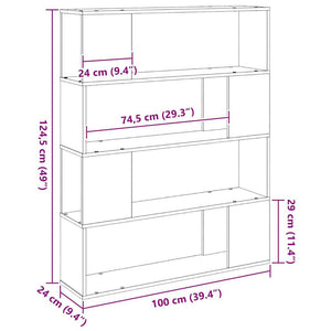 TV-bänkset Svart Ek 100 x 24 x 124,5 cm Konstruerat trä