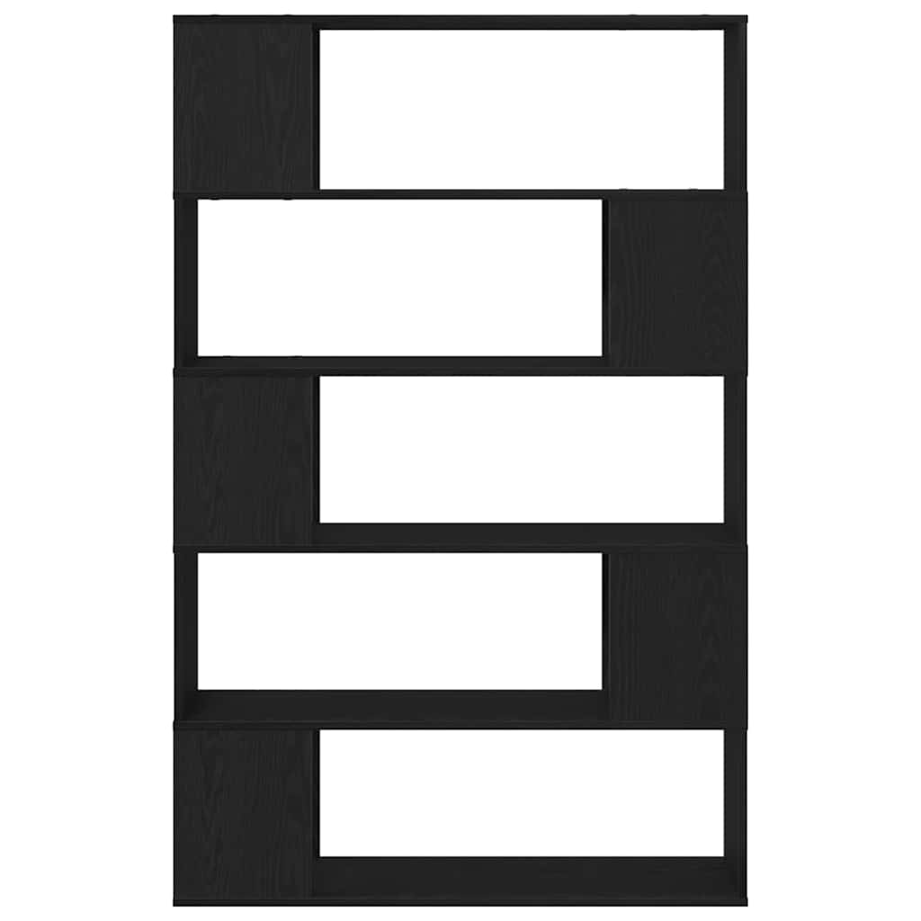 TV-bänkset Svart Ek 100 x 24 x 155 cm Konstruerat trä