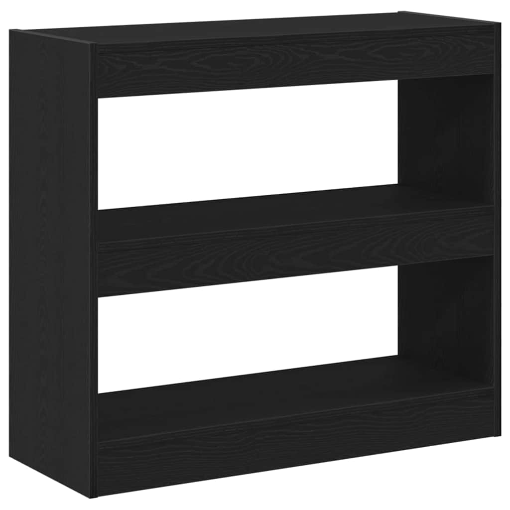 Bokskåp 2 nivåer 2 st 80 x 30 x 72 cm Konstruerat trä Svart Ek