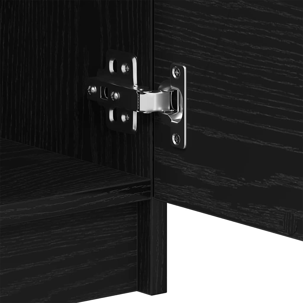 TV-skåp Svart Ek 102 x 32 x 35.5 cm Konstruerat trä