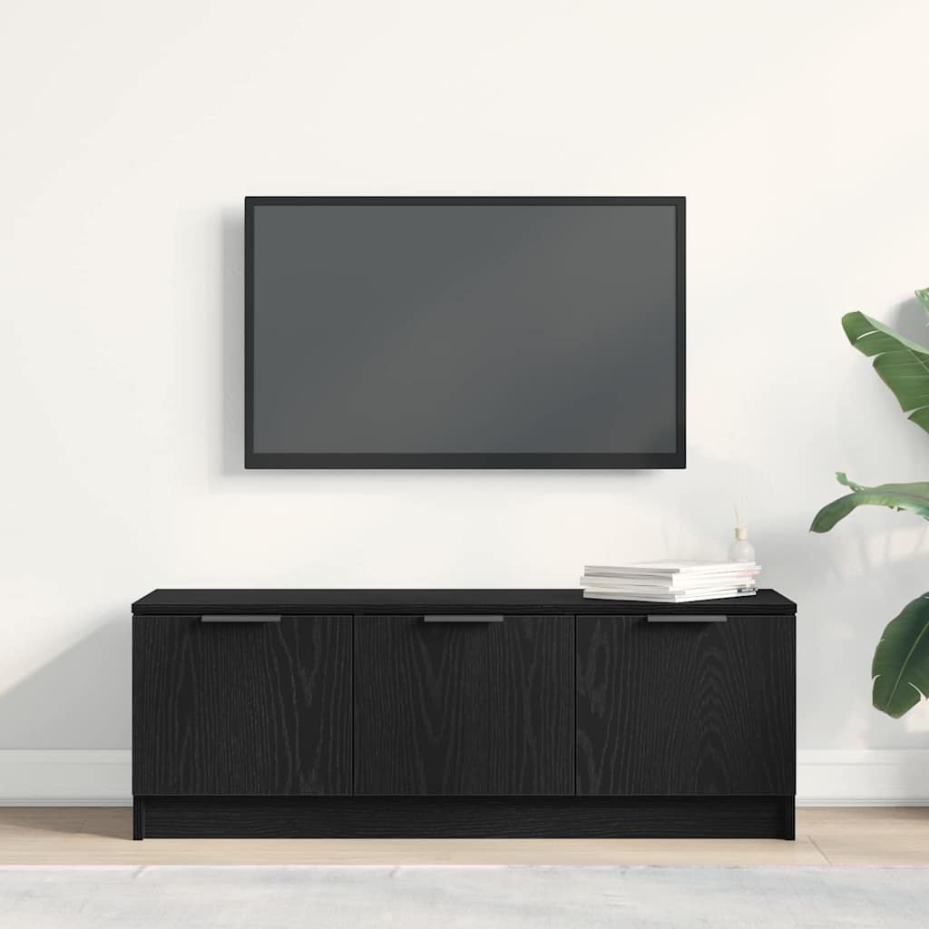 TV-skåp Svart Ek 102 x 35 x 36,5 cm Konstruerat trä