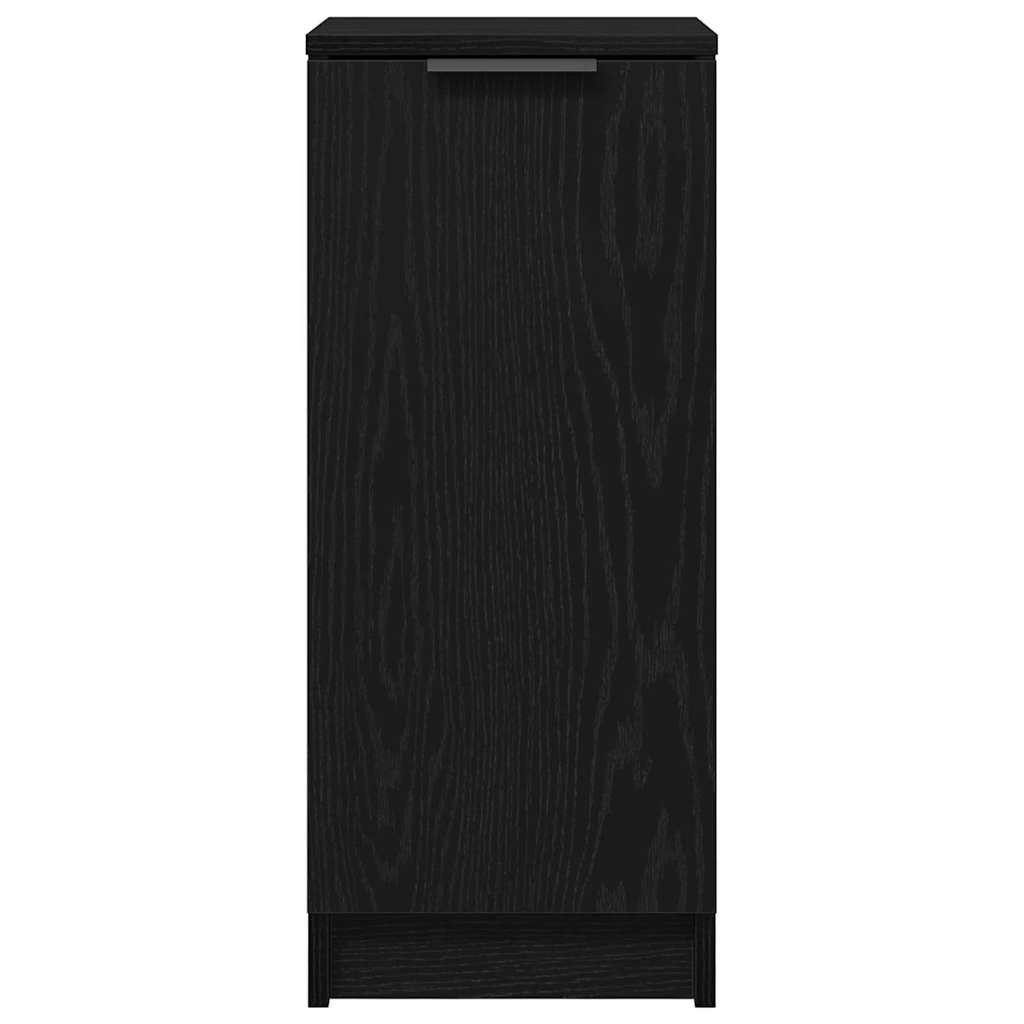 Skoskåp med hylla Svart Ek 29,5 x 35 x 70 cm Konstruerat trä