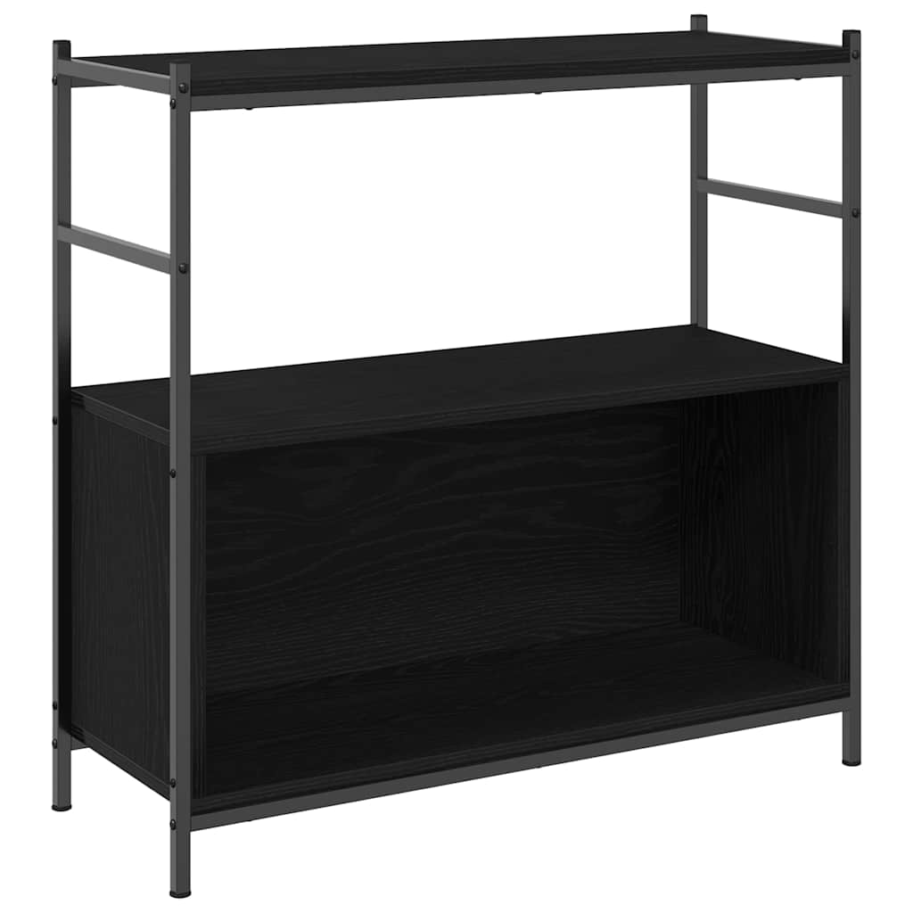 Hyllsystem 80 x 30 x 78,5 cm Konstruerat trä Svart Ek
