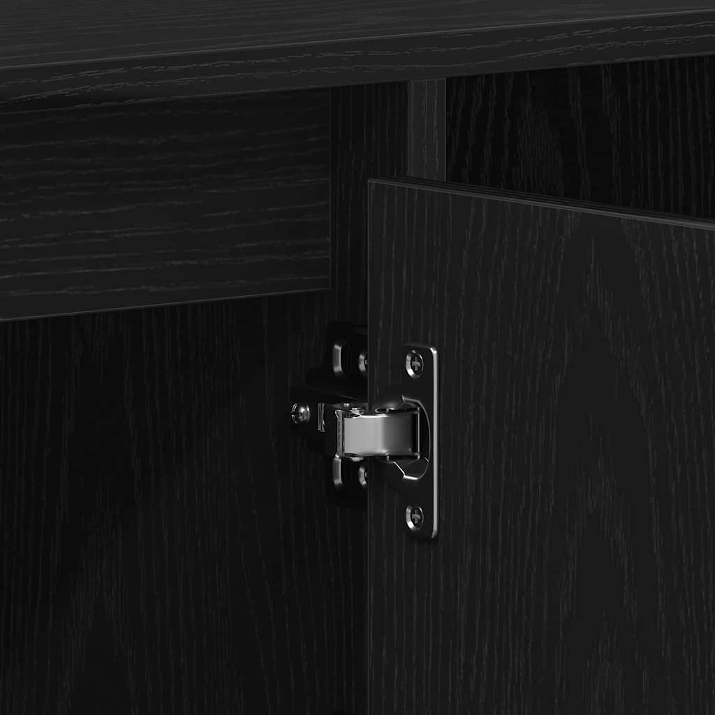 TV-bänkset Svart Ek 100 x 35 x 55 cm Konstruerat trä