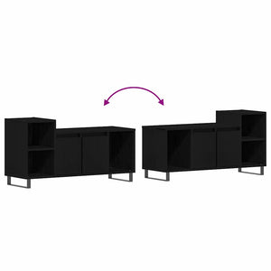 TV-bänkset Svart Ek 100 x 35 x 55 cm Konstruerat trä