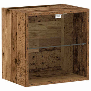 Flytande hylla med hylla Brun 40 x 28,5 x 40 cm Konstruerat trä