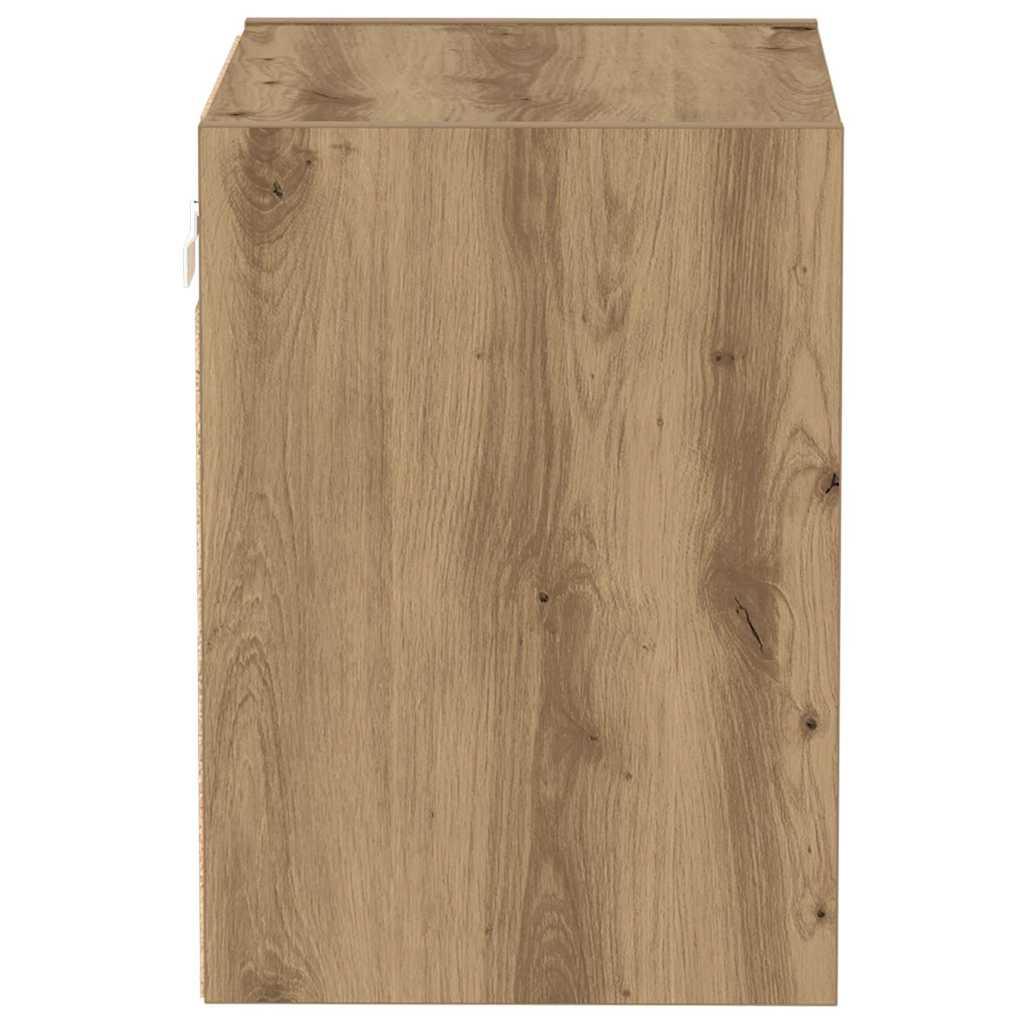 Flytande hylla 2 pcs Brun 40 x 28,5 x 40 cm Konstruerat trä