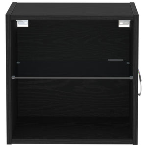 Flytande hylla 2 pcs Svart 40 x 28,5 x 40 cm Konstruerat trä