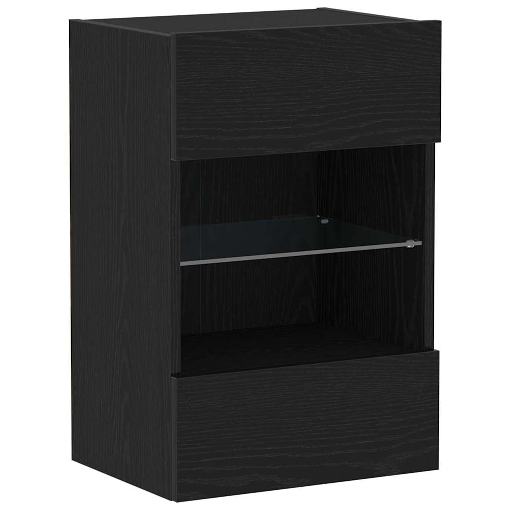 TV-bänkset 2 pcs Svart 40 x 30 x 60,5 cm Konstruerat trä