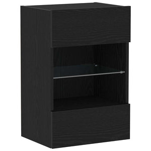 TV-bänkset 2 pcs Svart 40 x 30 x 60,5 cm Konstruerat trä