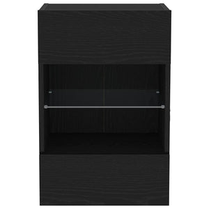 TV-bänkset 2 pcs Svart 40 x 30 x 60,5 cm Konstruerat trä