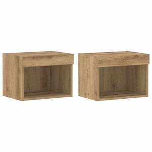TV-bänkset 2 pcs Artisan Ek 40 x 30 x 30 cm Konstruerat trä