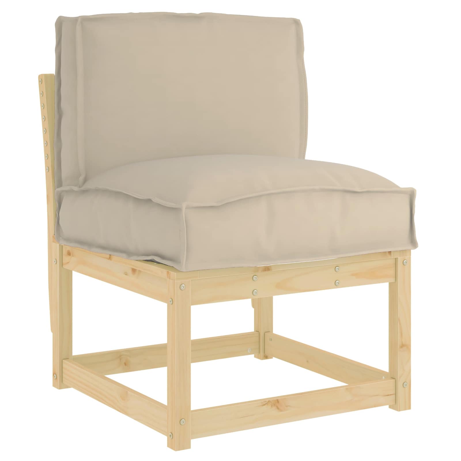 Kudde Taupe 50 x 40 x 12 cm Oxford Tyg