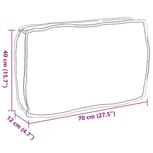 Kudde Antracit 70 x 40 x 12 cm Oxford Tyg