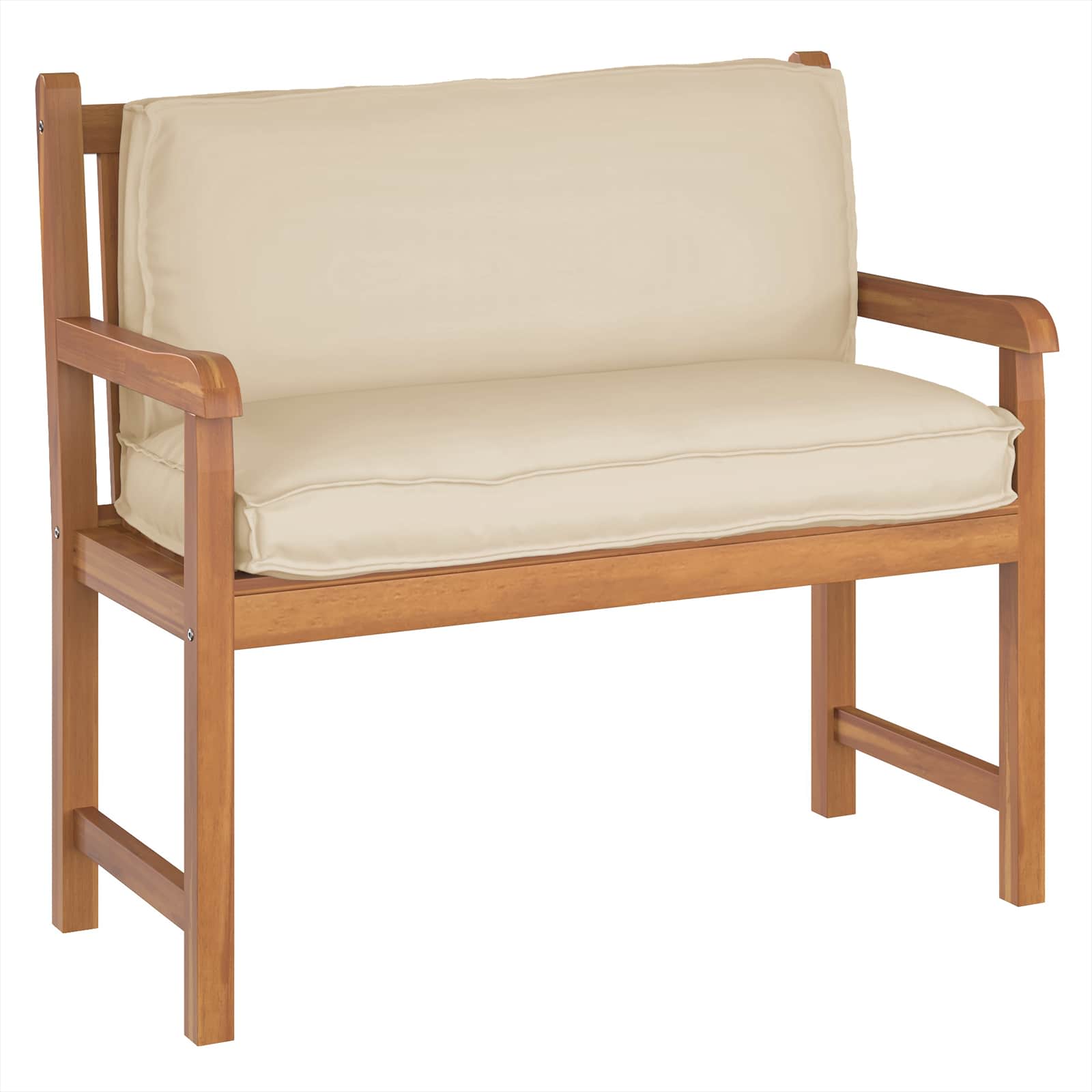 Kudde Beige 120 x 40 x 12 cm Oxford Tyg