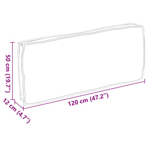 Kudde Kräm 120 x 50 x 12 cm Oxford Tyg