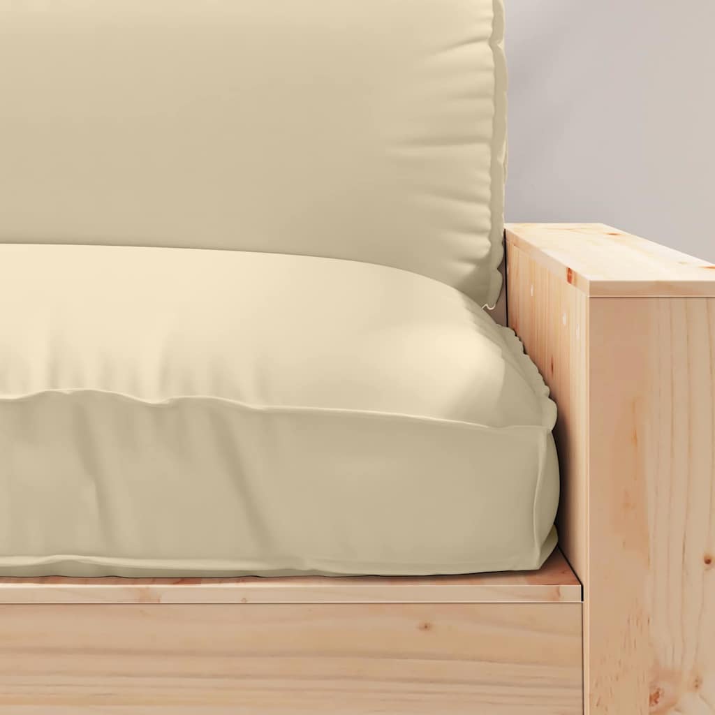 Kudde Beige 120 x 80 x 12 cm Oxford Tyg