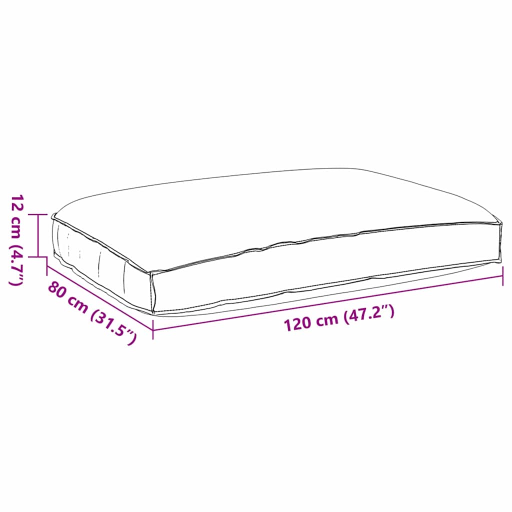 Kudde Löv Bladmönster 120 x 80 x 12 cm Oxford Tyg