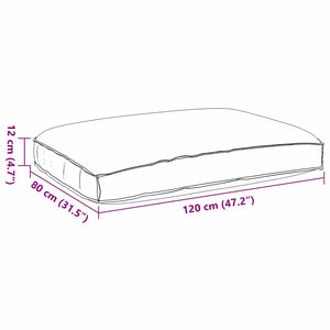 Kudde Löv Bladmönster 120 x 80 x 12 cm Oxford Tyg